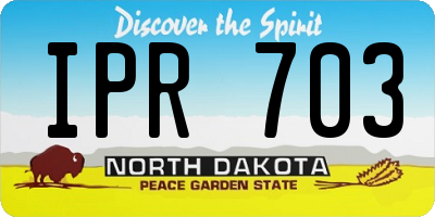 ND license plate IPR703