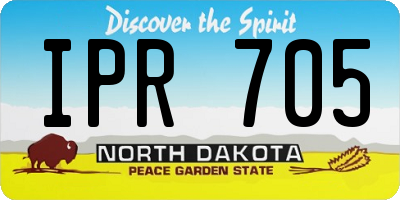 ND license plate IPR705