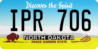 ND license plate IPR706
