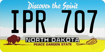 ND license plate IPR707