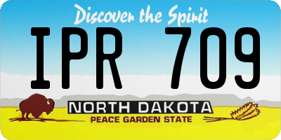 ND license plate IPR709