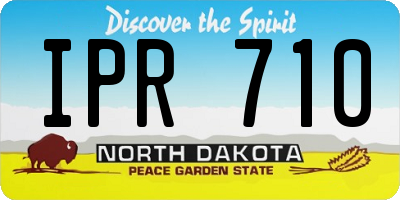 ND license plate IPR710