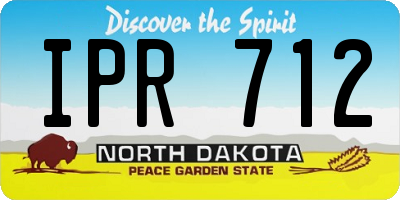 ND license plate IPR712