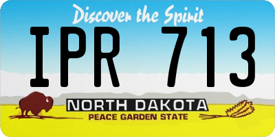 ND license plate IPR713