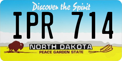 ND license plate IPR714