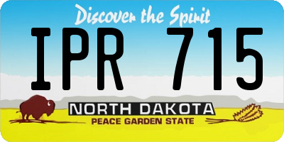 ND license plate IPR715