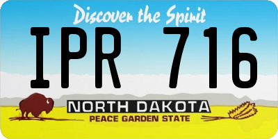 ND license plate IPR716