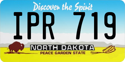 ND license plate IPR719