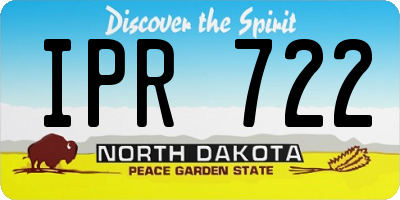 ND license plate IPR722