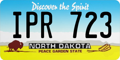 ND license plate IPR723