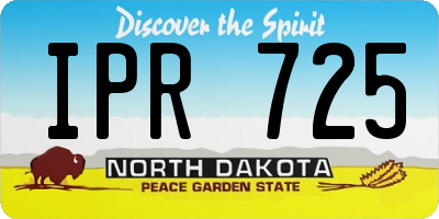 ND license plate IPR725