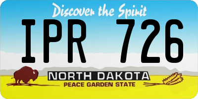 ND license plate IPR726