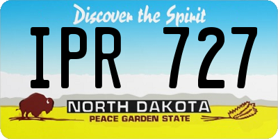 ND license plate IPR727
