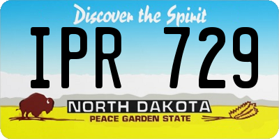 ND license plate IPR729