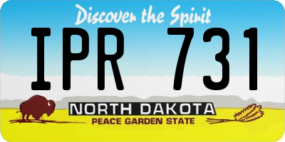 ND license plate IPR731