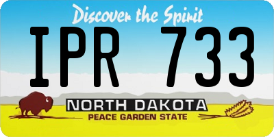 ND license plate IPR733