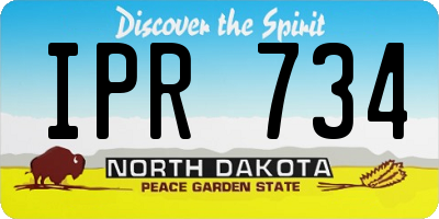 ND license plate IPR734