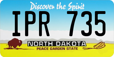 ND license plate IPR735
