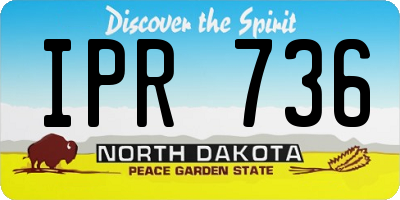 ND license plate IPR736