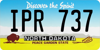 ND license plate IPR737