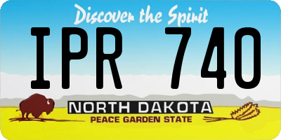 ND license plate IPR740