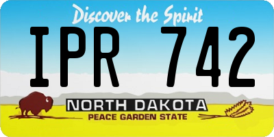 ND license plate IPR742