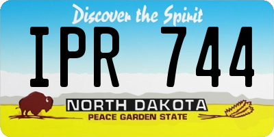 ND license plate IPR744