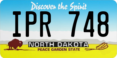 ND license plate IPR748