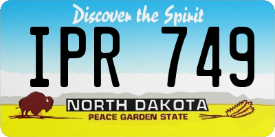 ND license plate IPR749