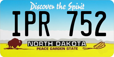 ND license plate IPR752