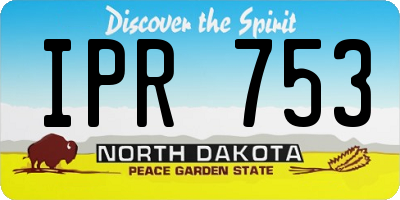 ND license plate IPR753