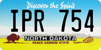 ND license plate IPR754