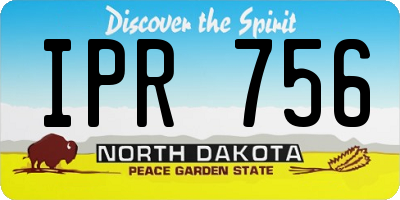ND license plate IPR756