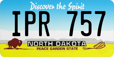 ND license plate IPR757