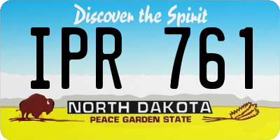 ND license plate IPR761