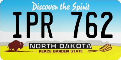 ND license plate IPR762