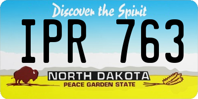 ND license plate IPR763