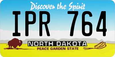 ND license plate IPR764