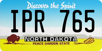 ND license plate IPR765