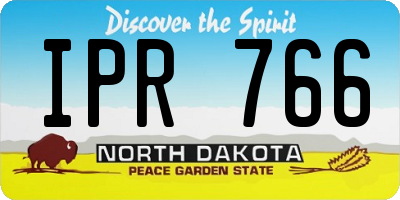 ND license plate IPR766