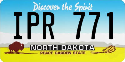 ND license plate IPR771