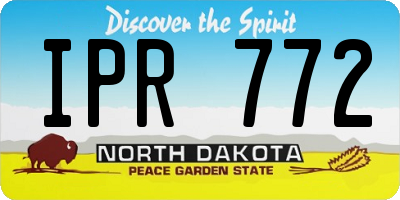 ND license plate IPR772