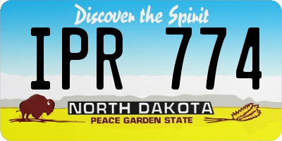 ND license plate IPR774
