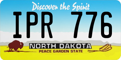 ND license plate IPR776