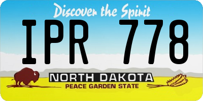 ND license plate IPR778