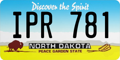 ND license plate IPR781