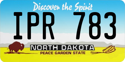 ND license plate IPR783