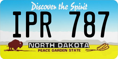 ND license plate IPR787