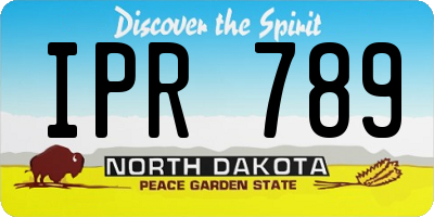 ND license plate IPR789