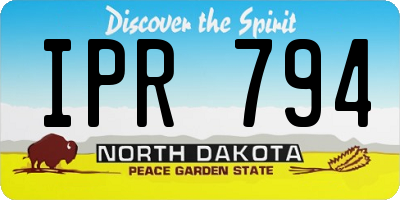 ND license plate IPR794